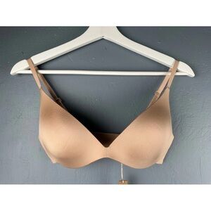 SKIMS Sz 32C Clay Wireless Form Super Push-Up Bra